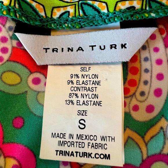 Trina Turk Folkloric Festival  Kaftan Tunic Swim Cover size small. - Picture 7 of 8
